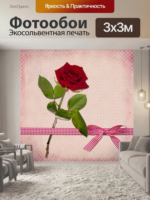 Фотообои Красная роза