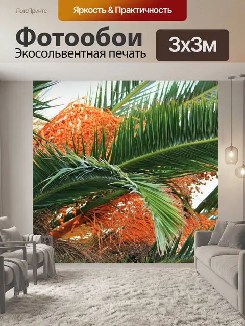 Фотообои декоративные финиковая пальма с фруктами