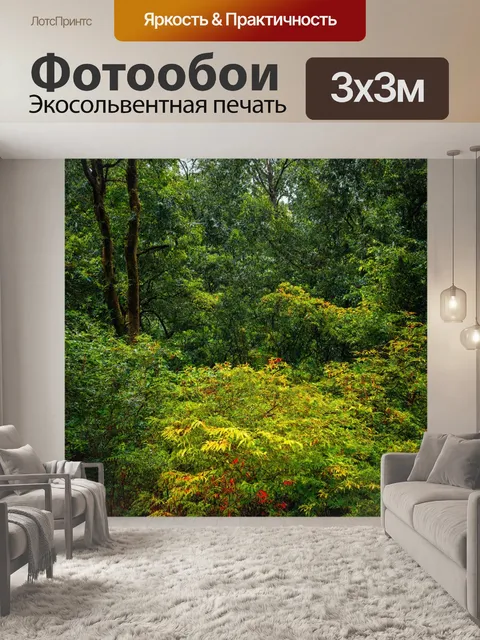Фотообои с яркими посадками и великолепными видами