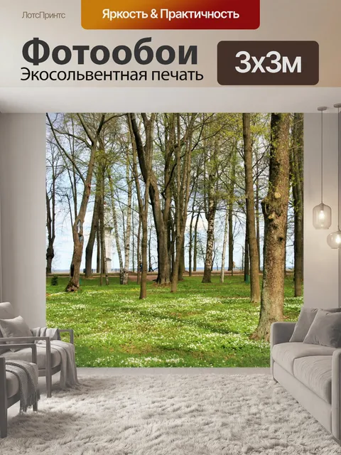 Фотообои деревья на побережье в Петергофе