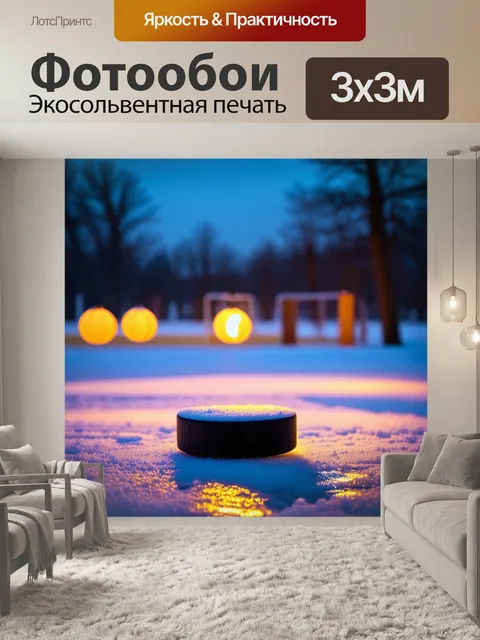 Фотообои на старинной хоккейной площадке