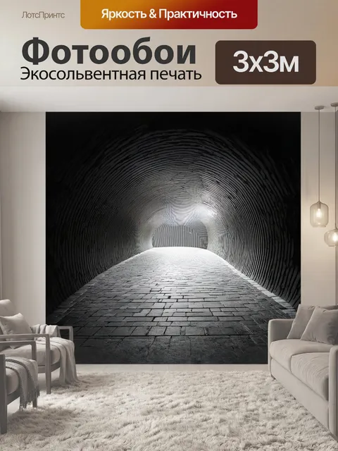 Фотообои главный объект — туннель