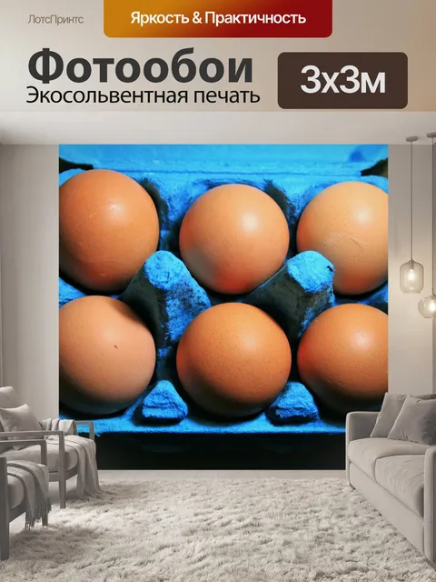 Фотообои шесть коричневые яйца