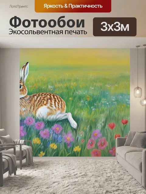 Фотообои с зайцем