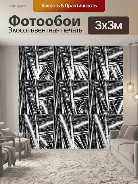 Фотообои Черные белые линии