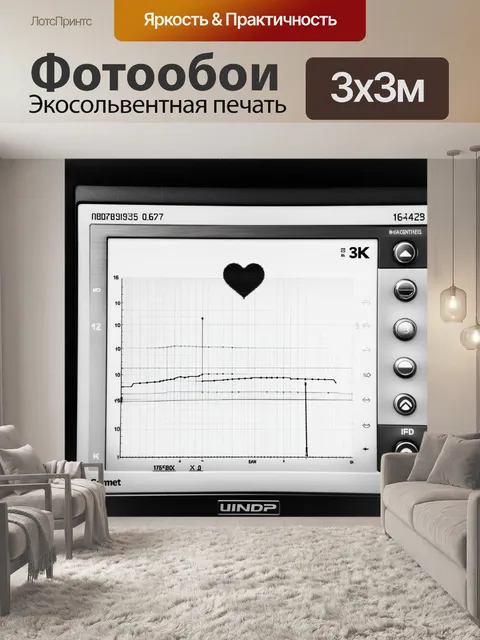 Фотообои снимок сердечного монитора