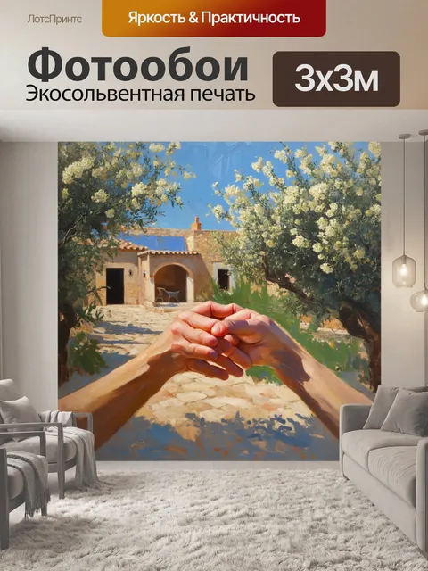 Фотообои внутренний дворик средиземноморского дома