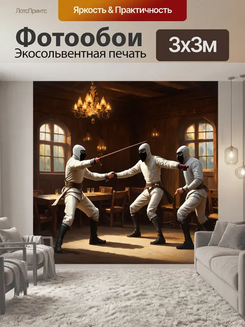 Фотообои динамичное схватка в старинной таверне