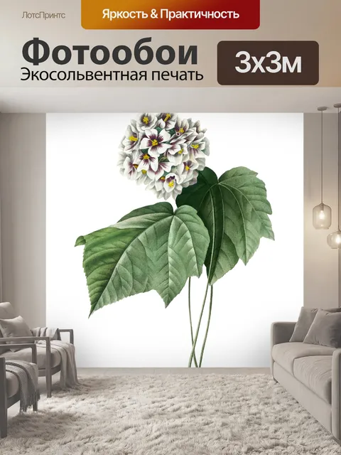 Фотообои Винтаж Иллюстрация Цветок Клипарт