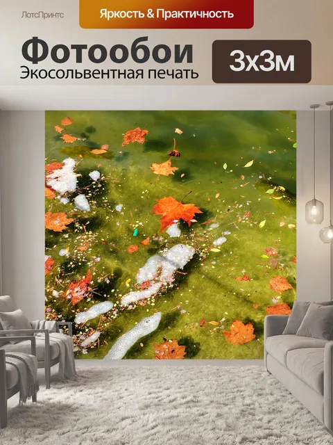 Фотообои Плавающие осенние листья
