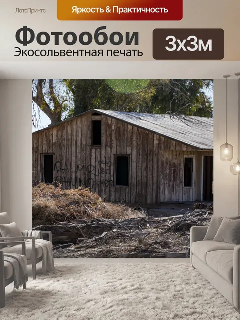 Фотообои граффити Гранж Хижина