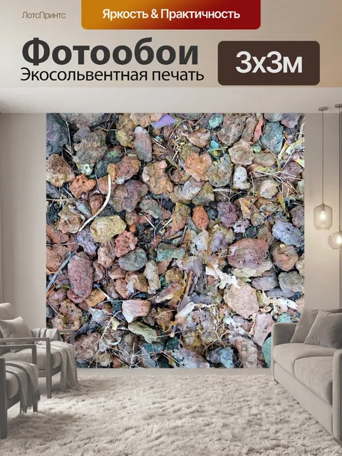 Фотообои камни с травой