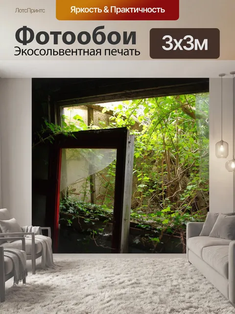Фотообои Разбитое окно