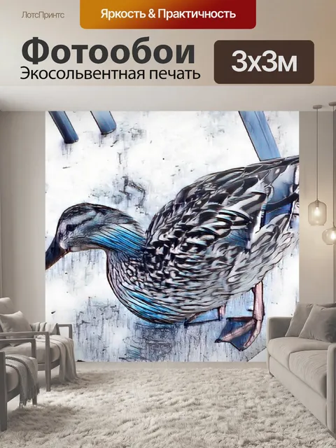 Фотообои красочная дикая утка