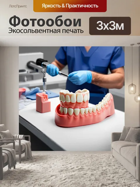 Фотообои процесс изготовления зубных протезов в мастерской зубного техника