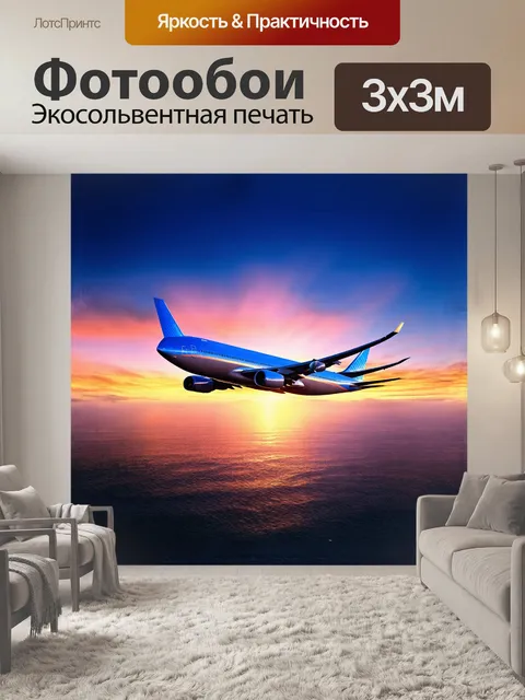 Фотообои огромный самолет boeing