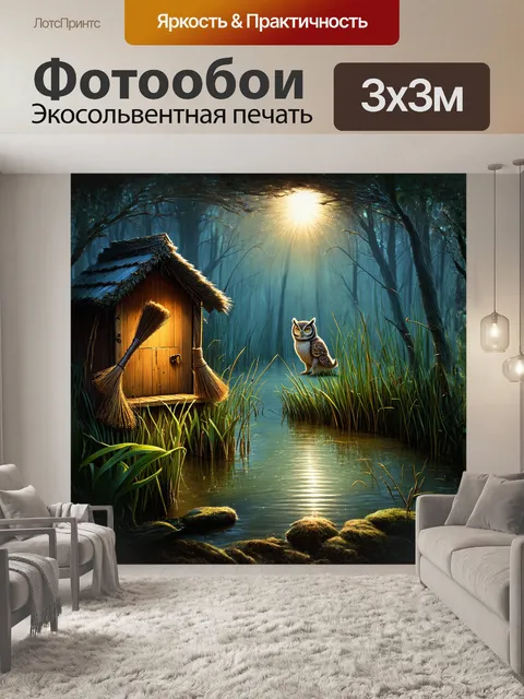 Фотообои на переднем плане — болотные растения