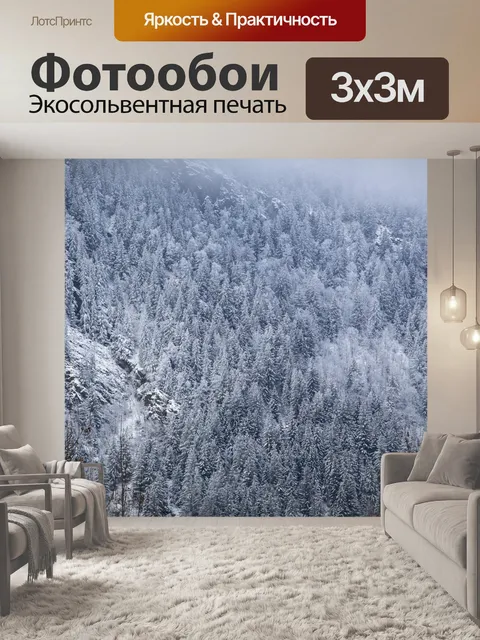 Фотообои Лес зимой