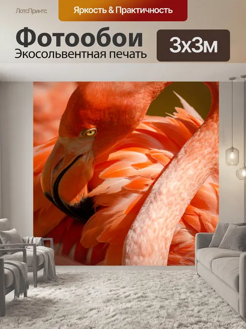 Фотообои Фламинго Прининг