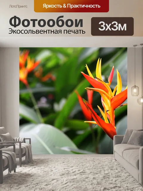 Фотообои Натуральная цветочная птица