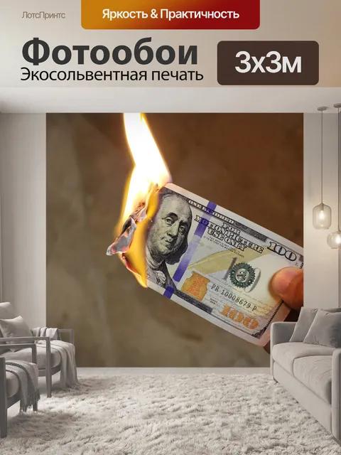 Фотообои Сжигание деньги