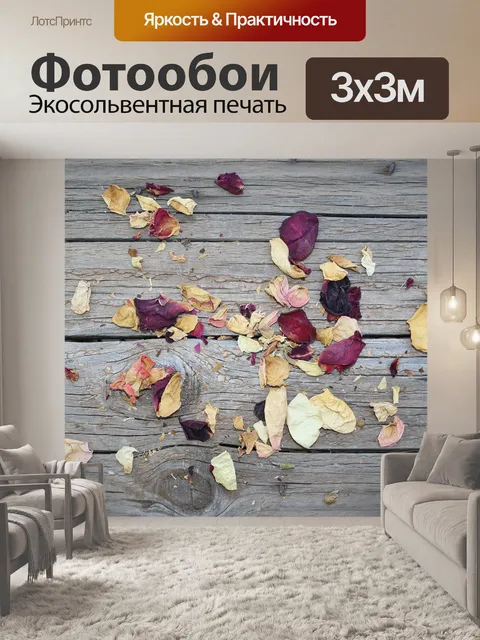 Фотообои обрывки сухих лепестков розы