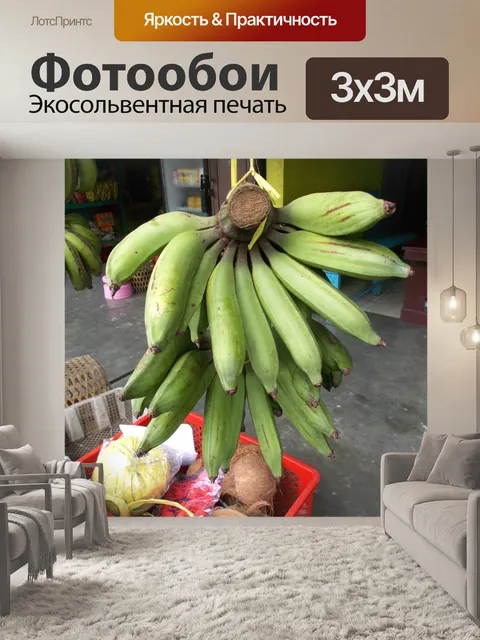 Фотообои Зеленые плоды бананов