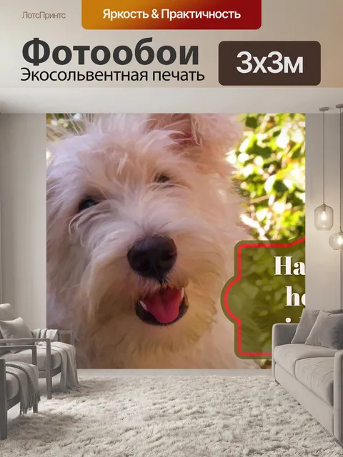 Фотообои Рождество Скотти Дог