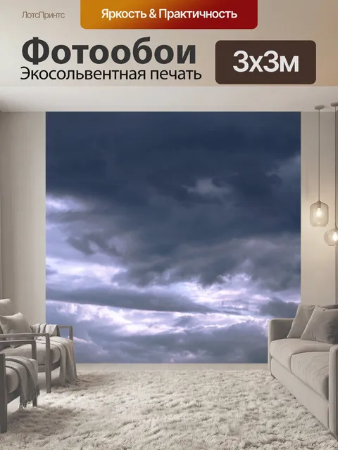 Фотообои Грозовые деревья облака небо