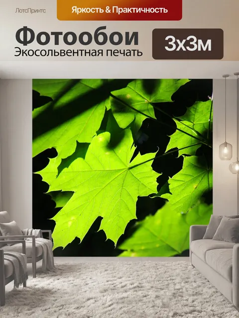 Фотообои Зеленые листья