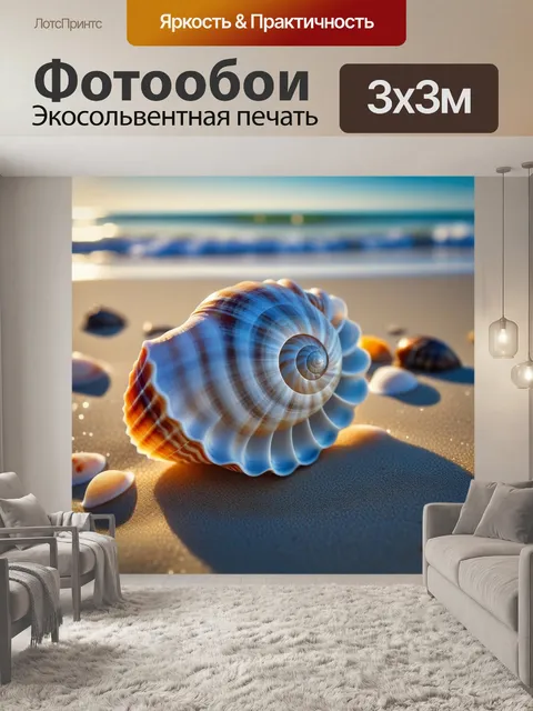 Фотообои находка редкой ракушки на пляже