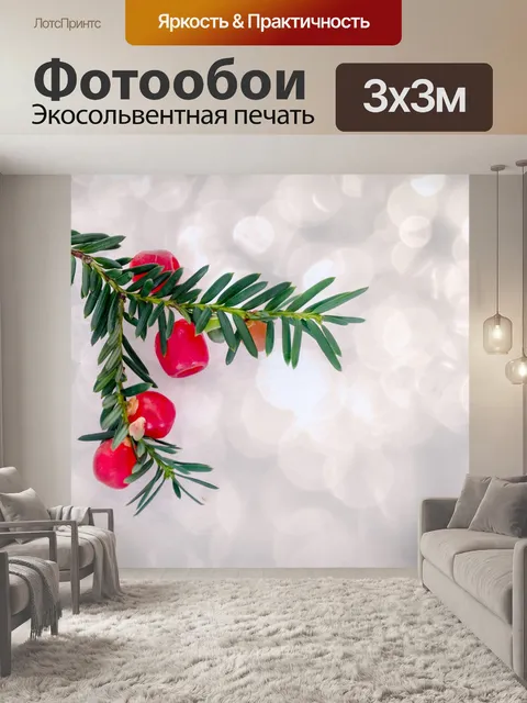 Фотообои Зеленая ветка иглы