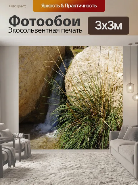 Фотообои Крупный план горного ручья