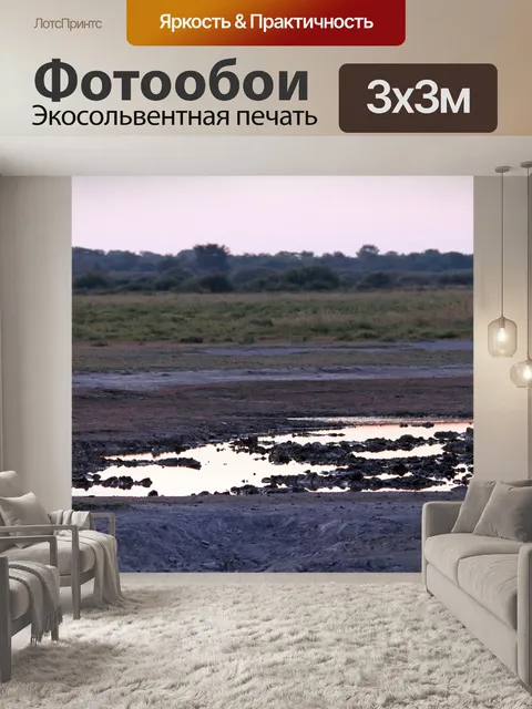 Фотообои отражение света в воде