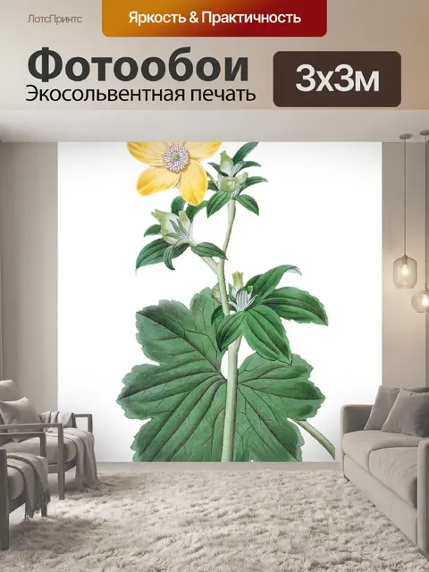 Фотообои Клипарт Цветочная роспись искусства