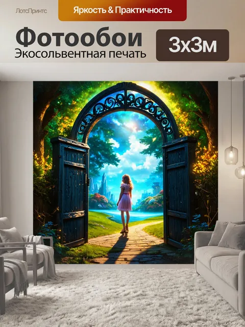 Фотообои сказка волшебство о волшебных цифрах, которые открывают врата в другие миры, созданные из чистого воображения