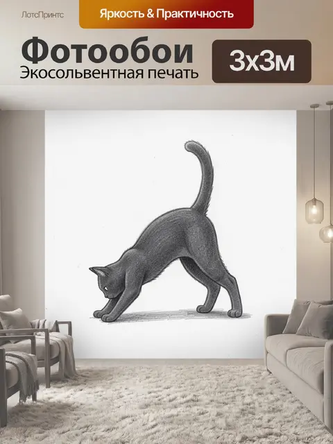 Фотообои Грациозный силуэт кота