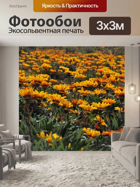 Фотообои Поле желтые цветы