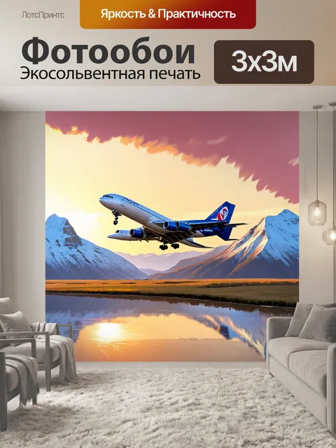 Фотообои огромный дальнемагистральный самолет туполев