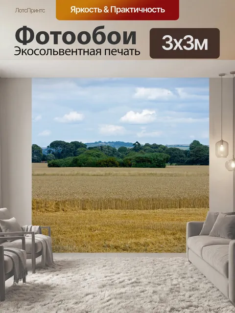 Фотообои Ландшафт поля пшеницы