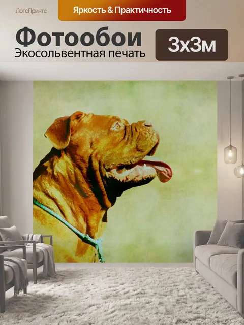 Фотообои Дог де Бордо Собака Живопись