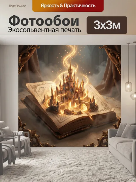 Фотообои Волшебный замок из книги