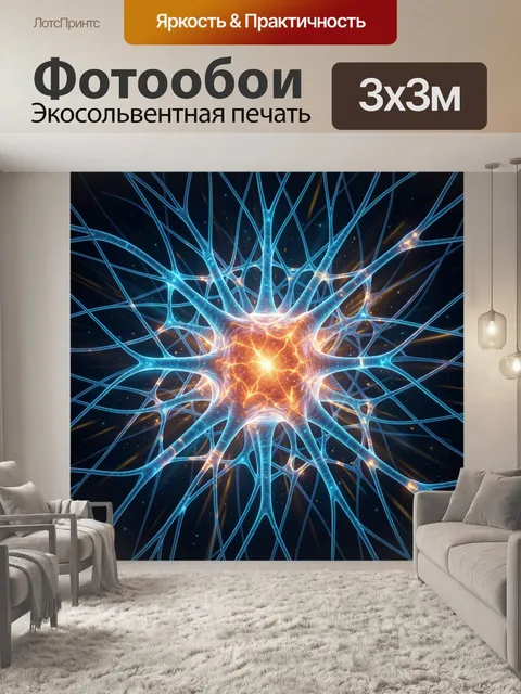 Фотообои Светящийся нейронный узел