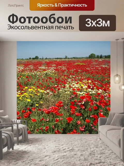 Фотообои Маковое поле