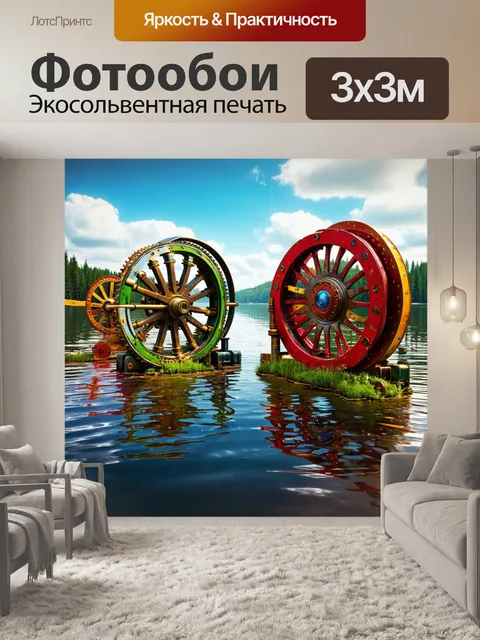 Фотообои озеро в стиле стимпанк