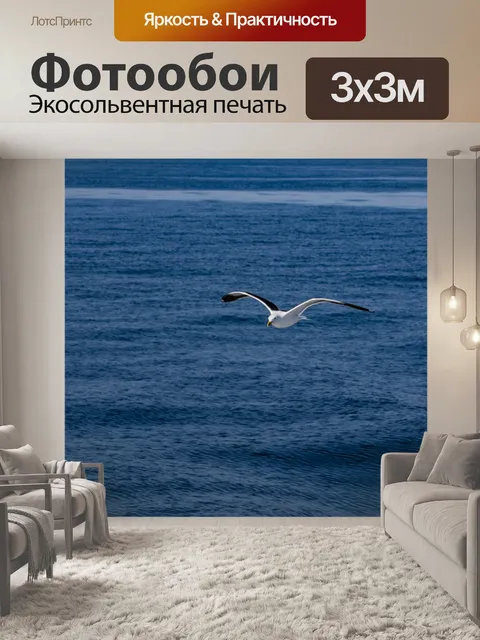 Фотообои Чайка летит над океаном
