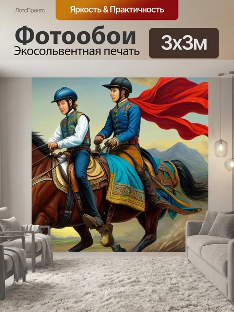 Фотообои с всадником на коне