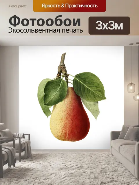 Фотообои Винтажные фрукты груши