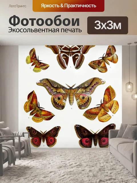 Фотообои Гуляки бабочки искусство