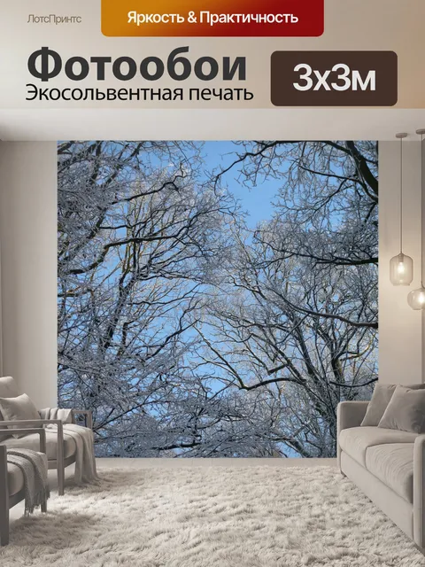 Фотообои Снежные вершины деревьев